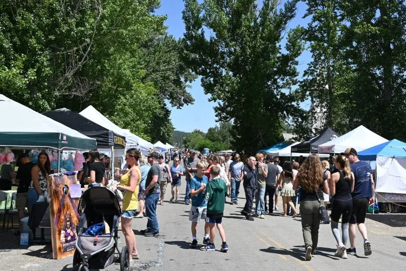 Crowds browsing booths along Main Street at last year's Clancy Days fair